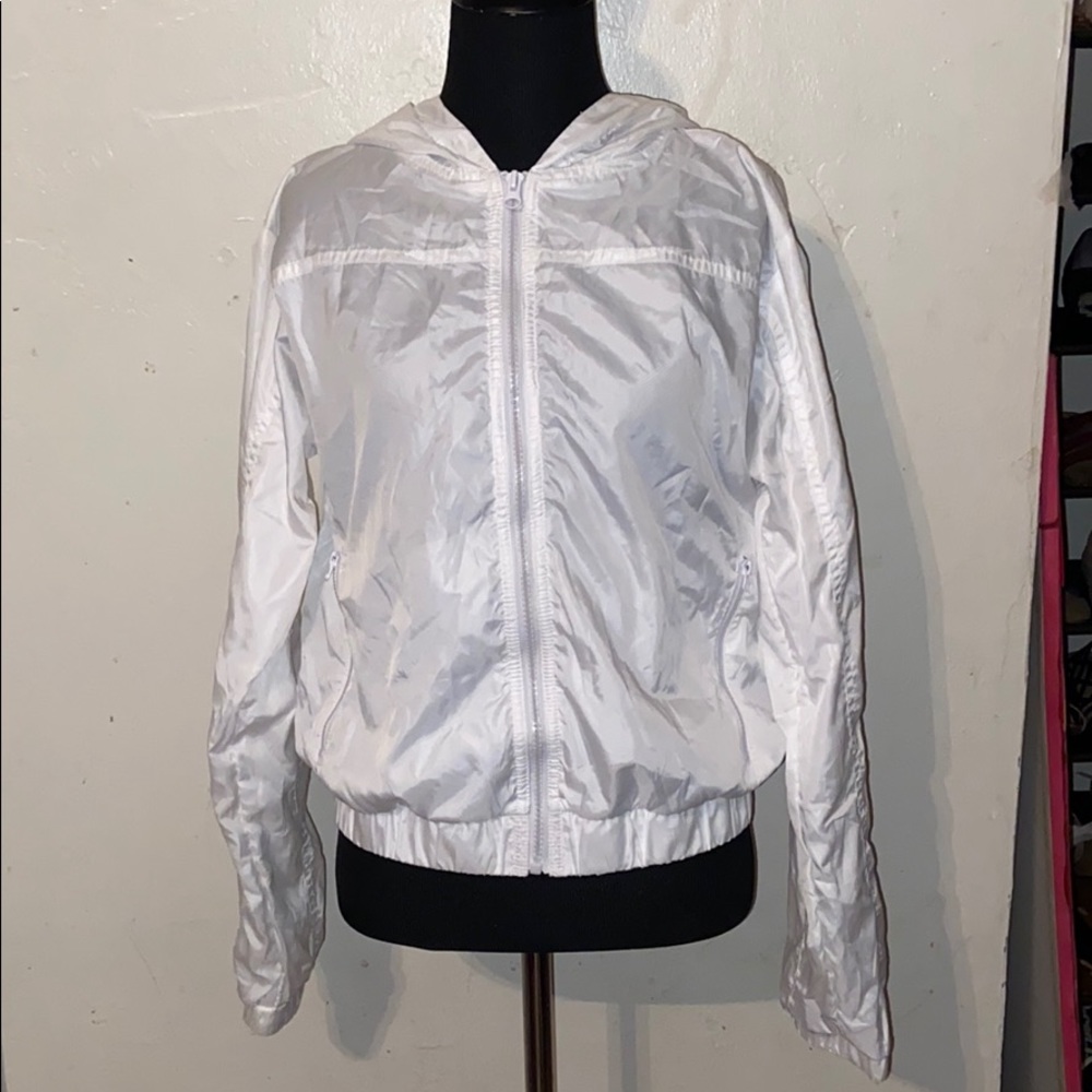 White Windbreaker